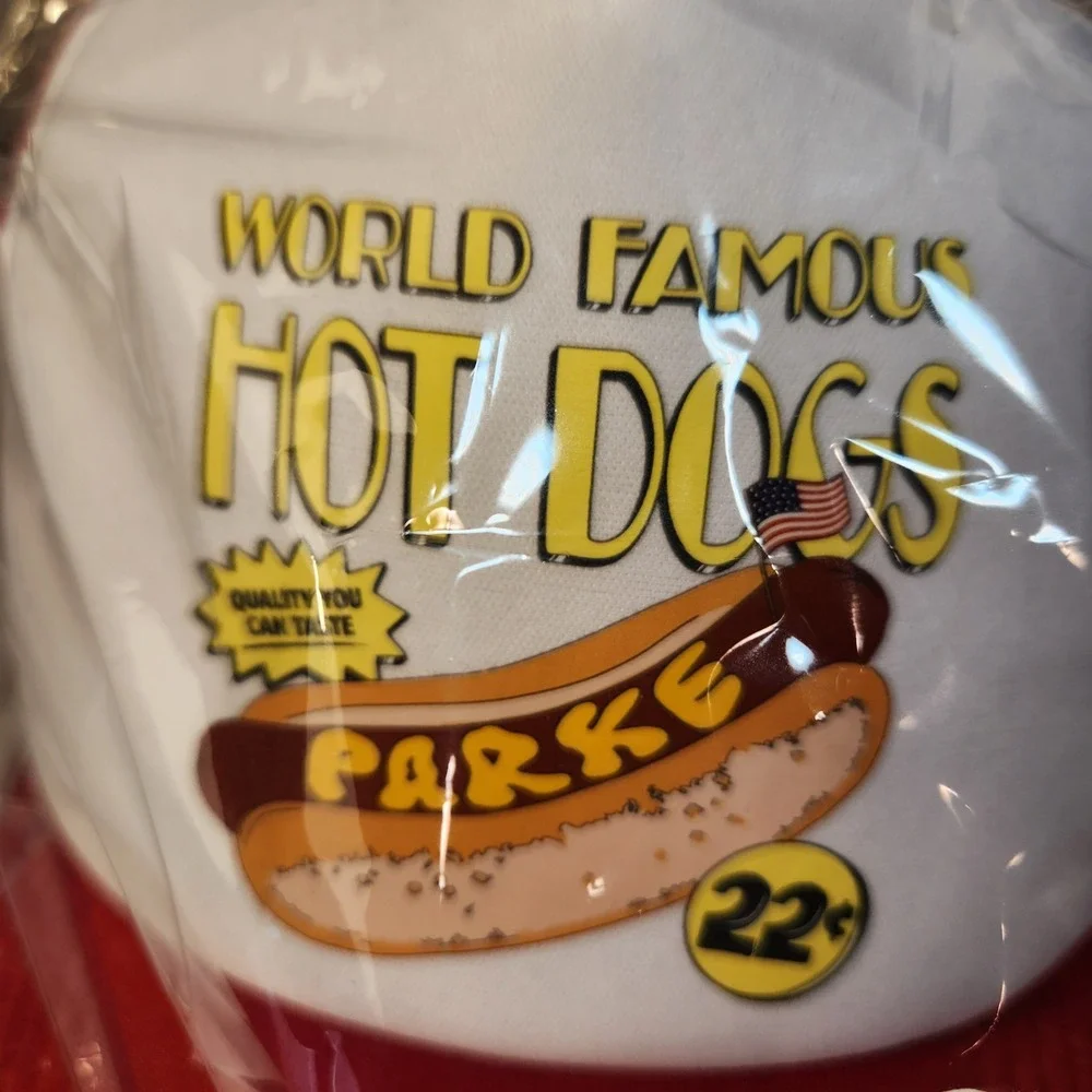 Parke World Famous Hot Dogs Trucker Hat Red Official Website Snapback Cap NEW